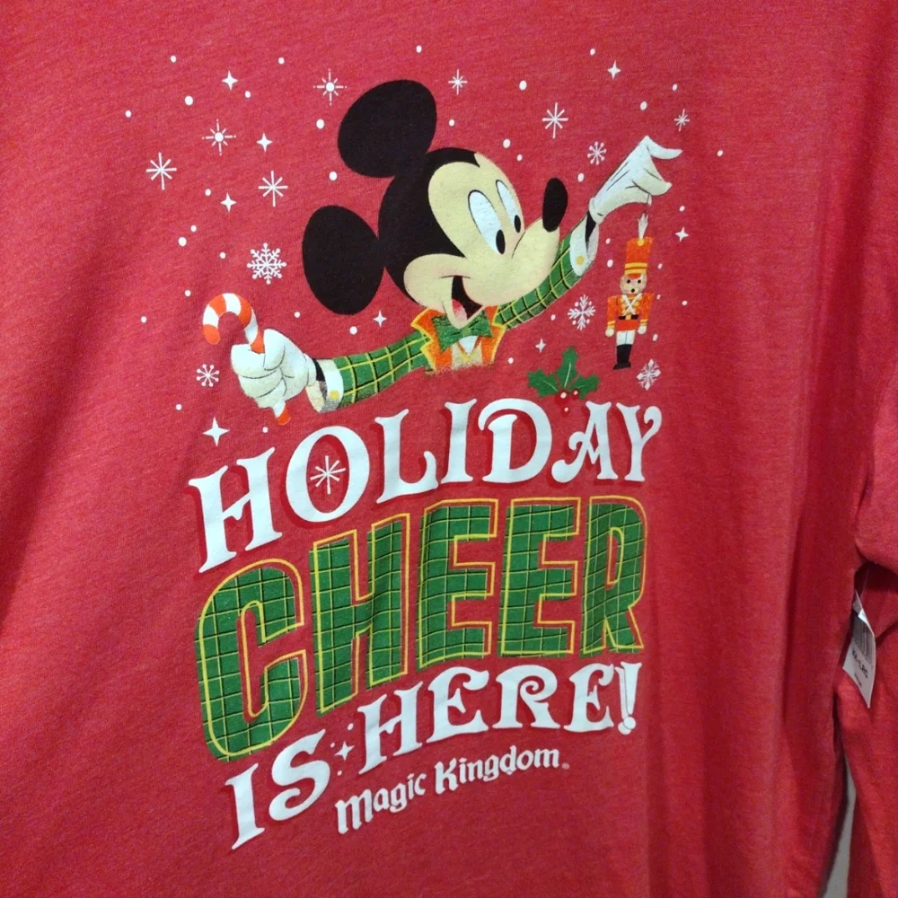 NWT Disney Parks Mickey Christmas Party Holiday Cheer 2018 Hooded Shirt Sz XXL - Picture 3 of 6